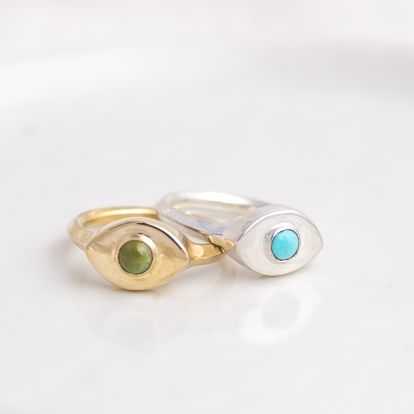 Mini Vision Ring with Turquoise ◇ Made in your size.