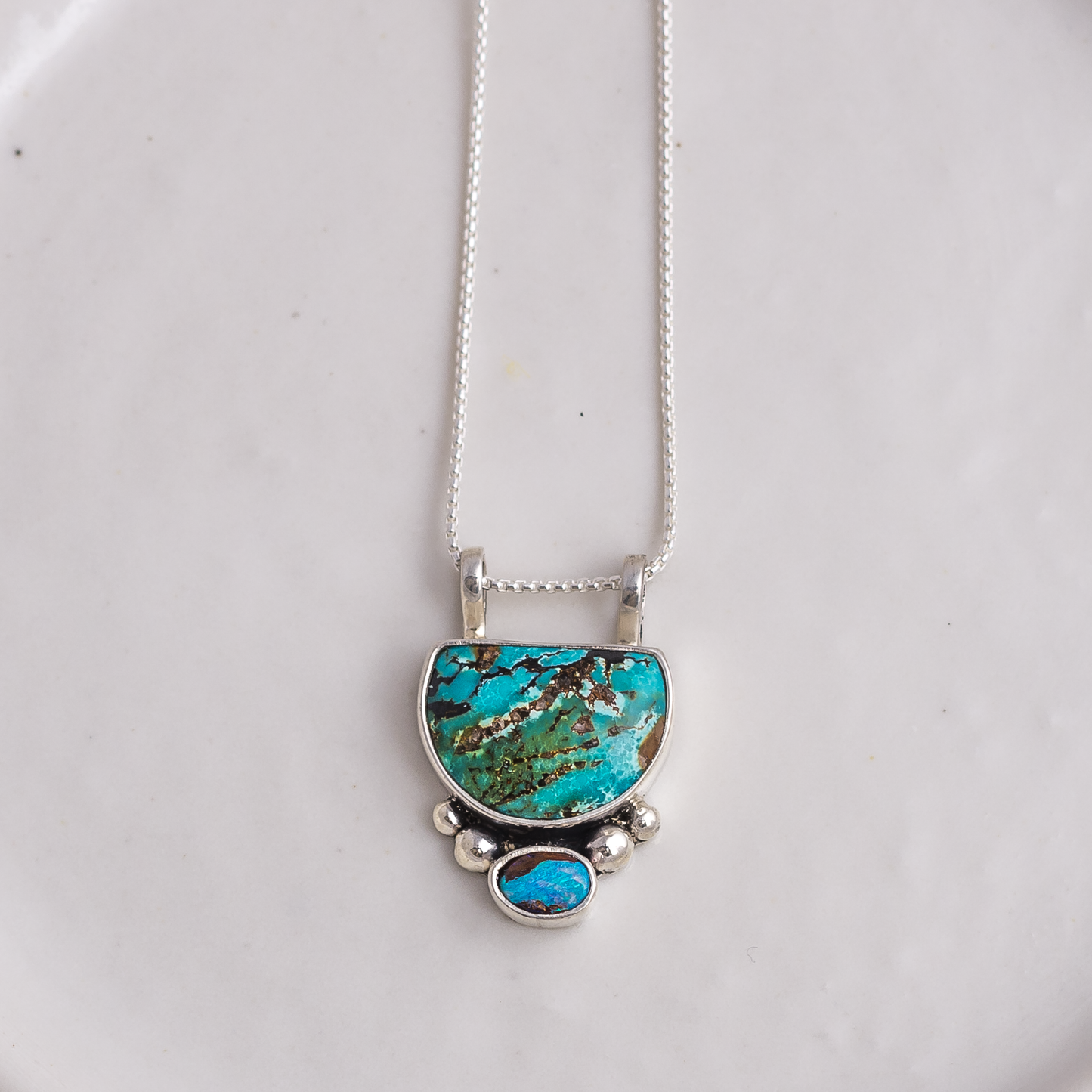 Valley Necklace ◇ Turquoise + Australian Opal