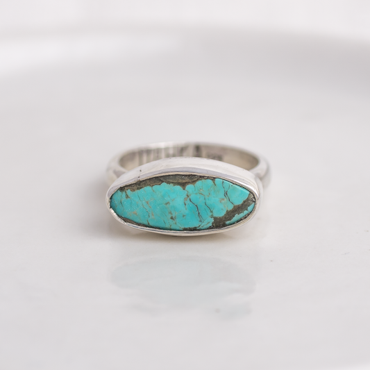 Mini Horizontal Luminous Ring ◇ Number Eight Turquoise ◇ Size 6 (seconds)