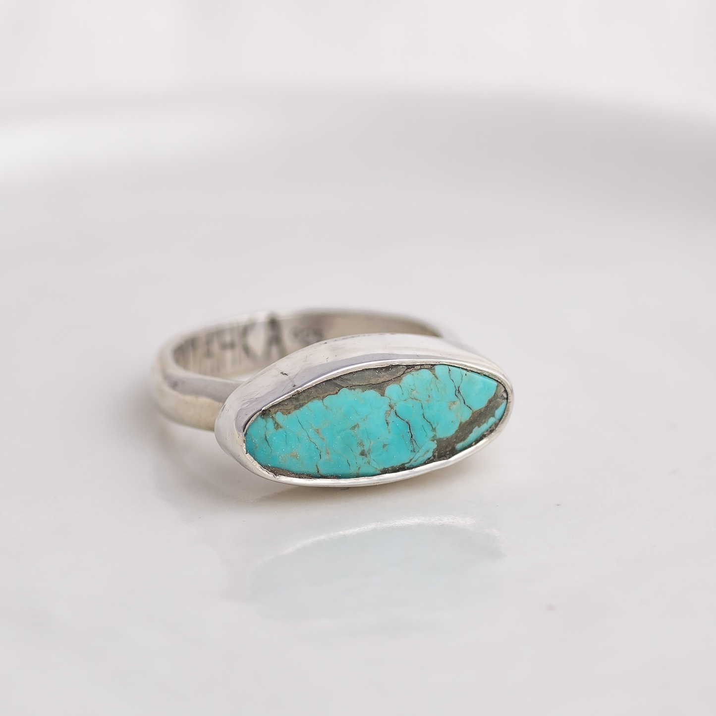 Mini Horizontal Luminous Ring ◇ Number Eight Turquoise ◇ Size 6 (seconds)