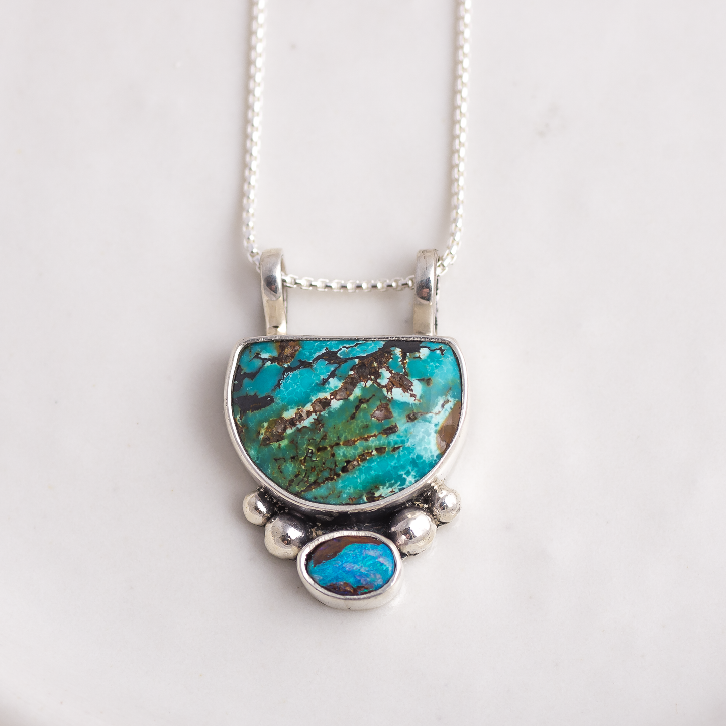 Valley Necklace ◇ Turquoise + Australian Opal