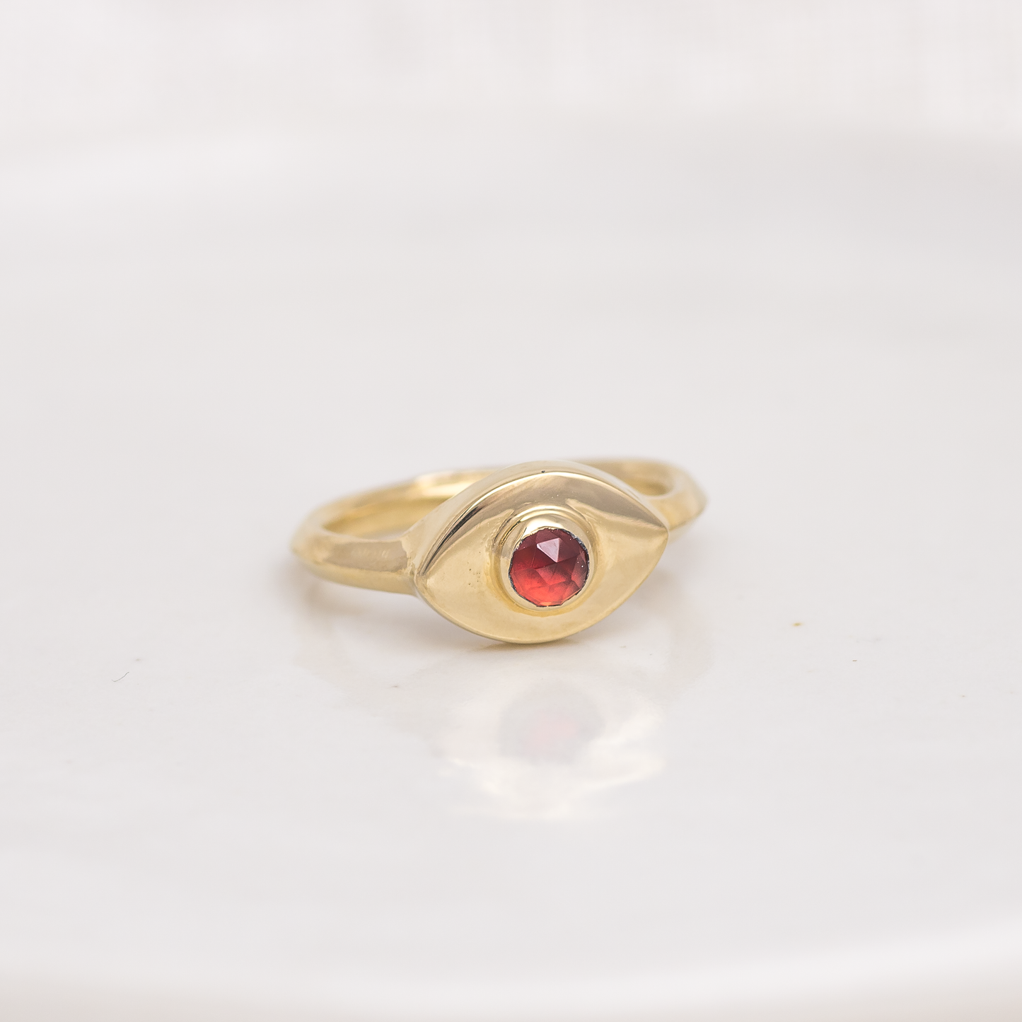 Mini Vision Ring ◇ Rose Cut Garnet ◇ Made in your size.