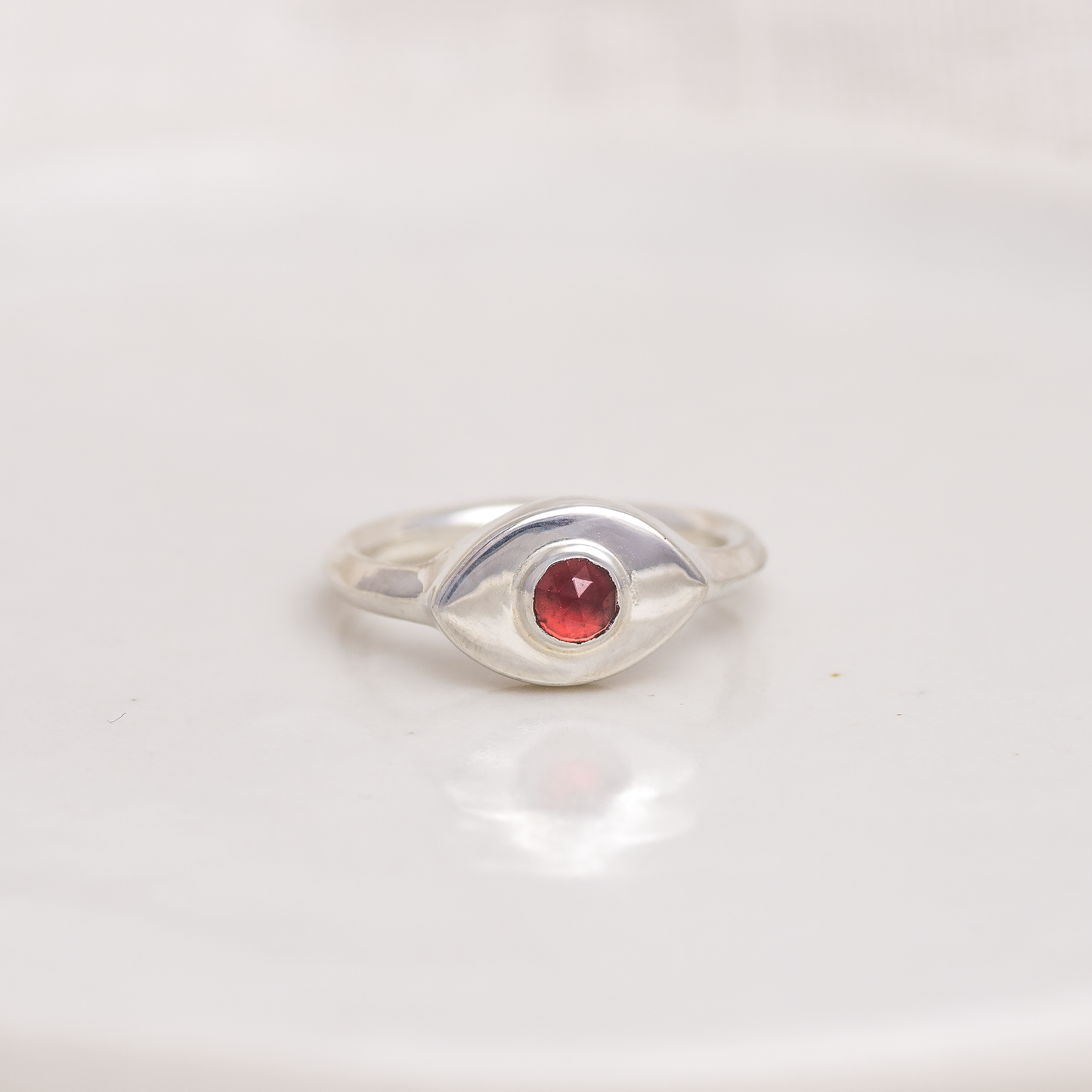 Mini Vision Ring ◇ Rose Cut Garnet ◇ Made in your size.