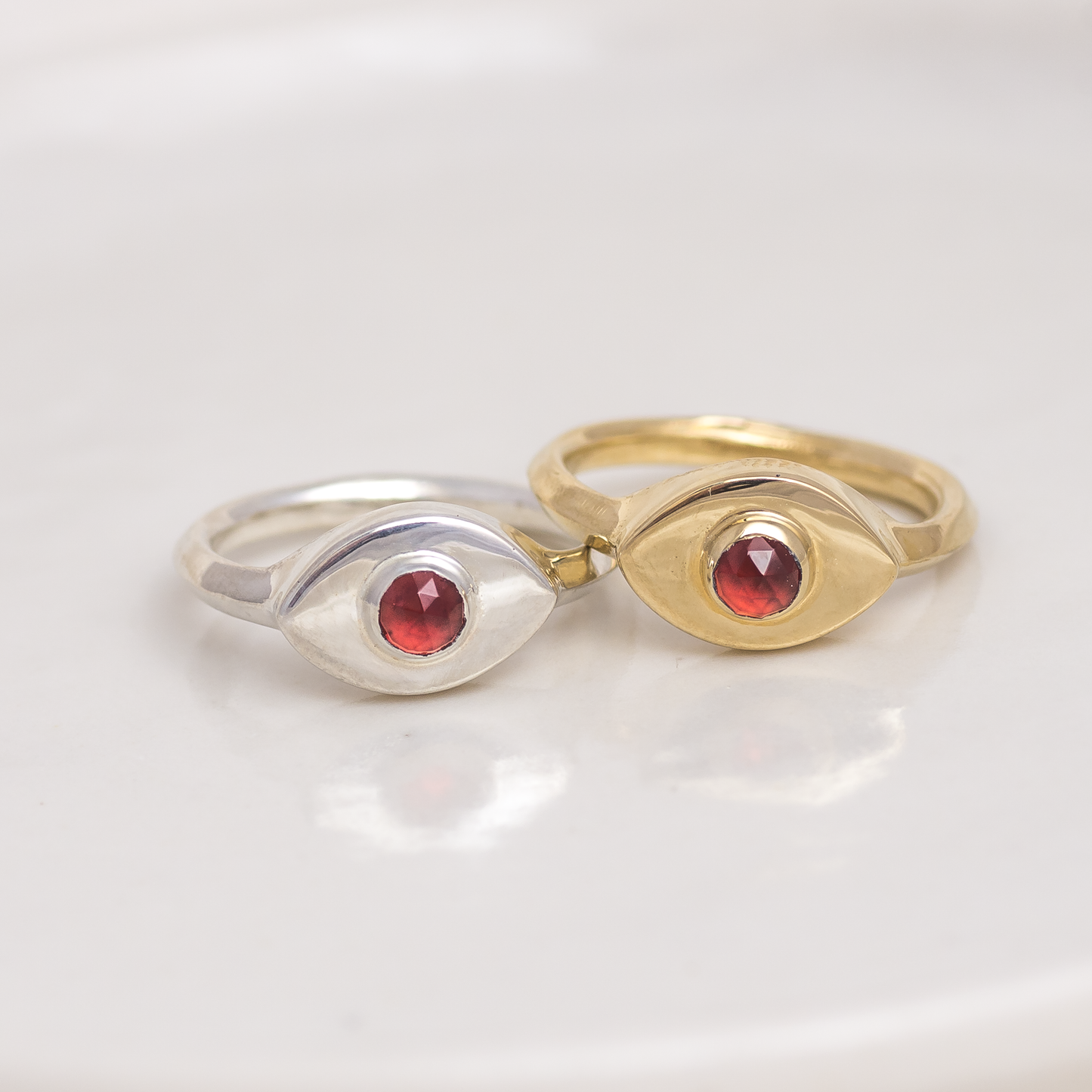 Mini Vision Ring ◇ Rose Cut Garnet ◇ Made in your size.