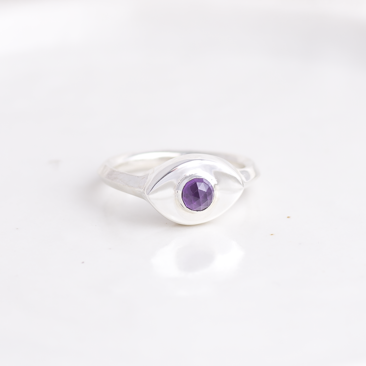 Mini Vision Ring ◇ Rose Cut Amethyst ◇ Made in your size.