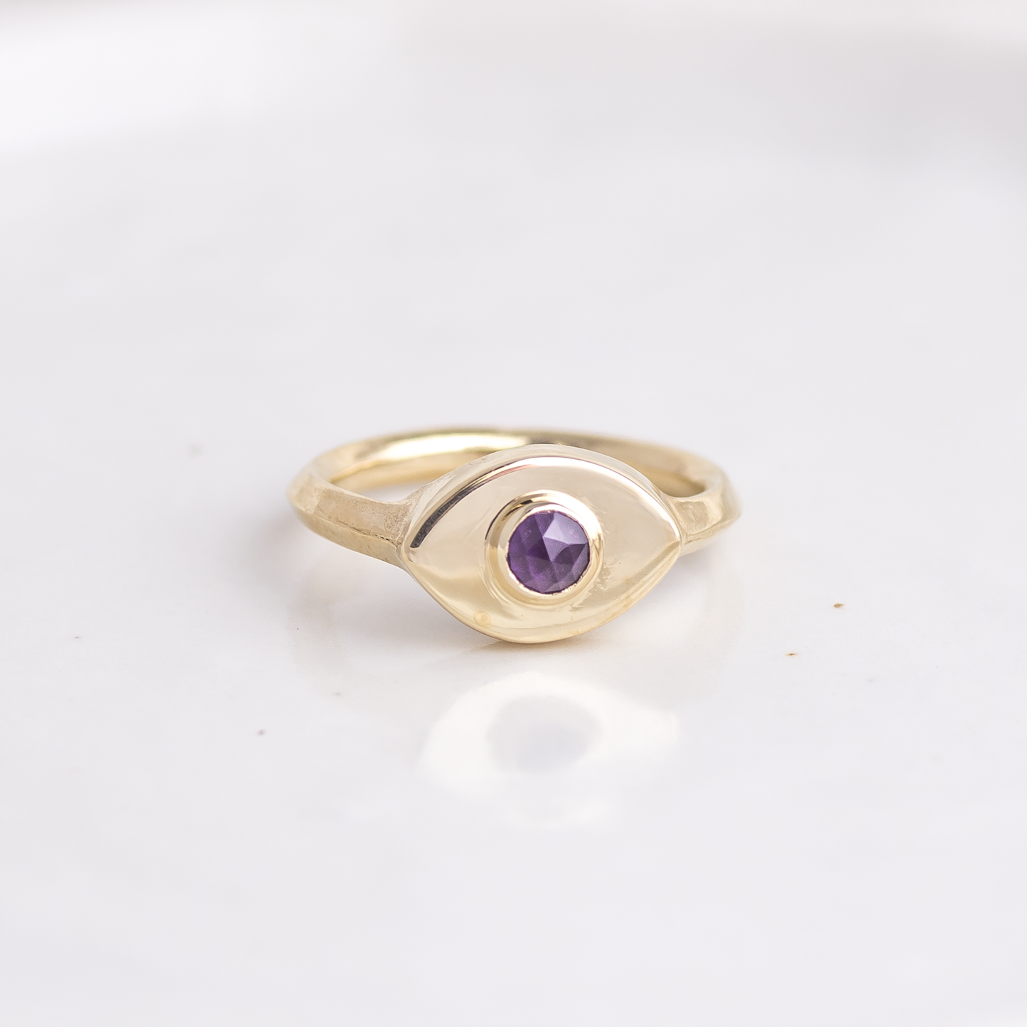 Mini Vision Ring ◇ Rose Cut Amethyst ◇ Made in your size.