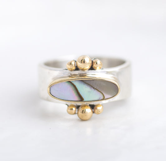 Elongated Abalone Affinity Ring Pre-Order