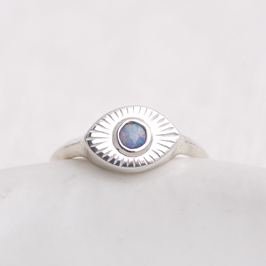 Engraved Opal Mini Vision Ring