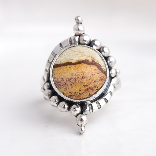 Origin Embrace Ring ◇ Oregon Landscape Jasper ◇ Size 10