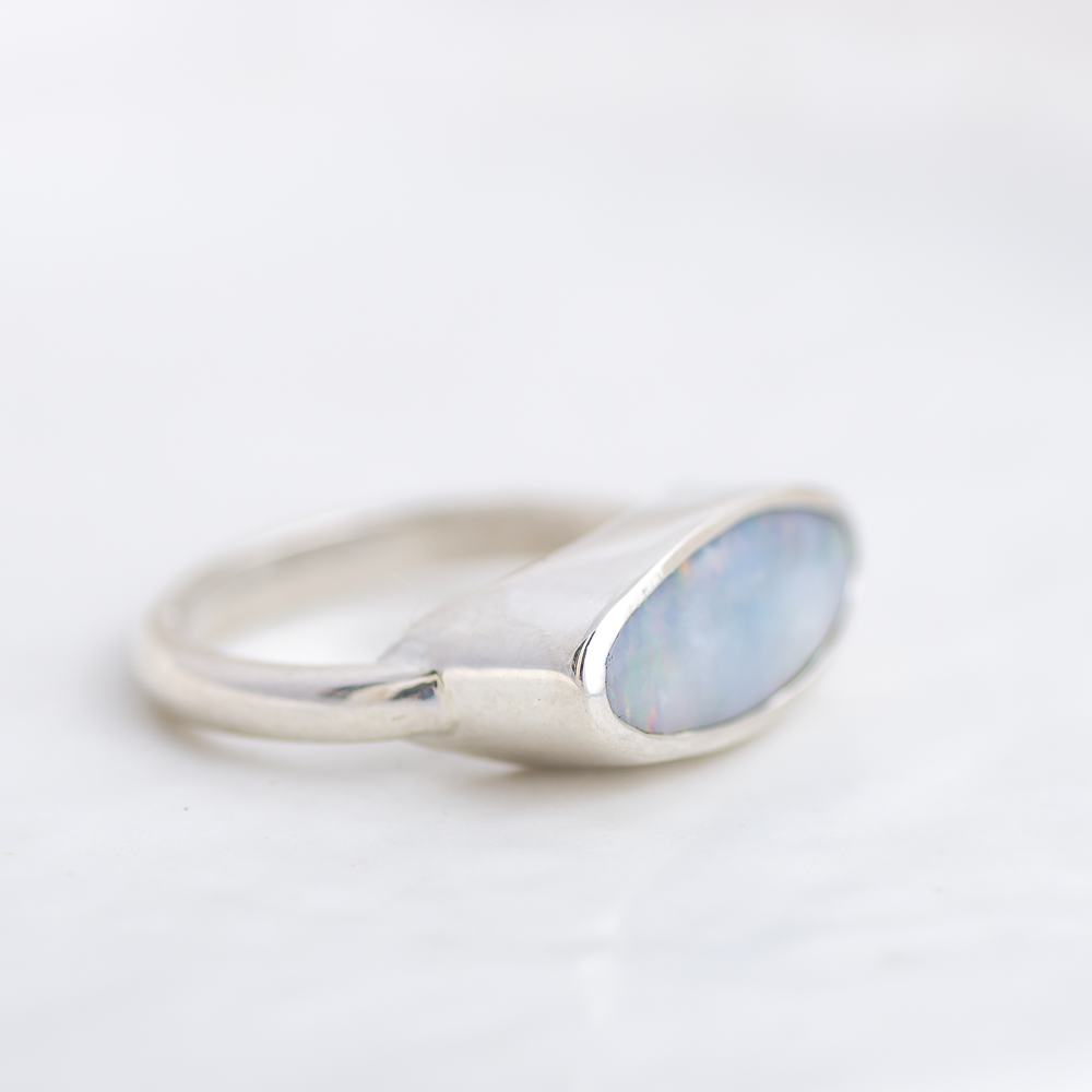 Opal East West Ring ◇ Size 6