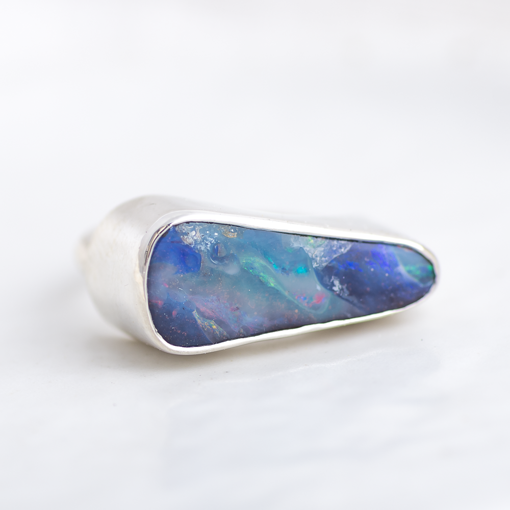 Opal East West Ring ◇ Abalone ◇ Size 8