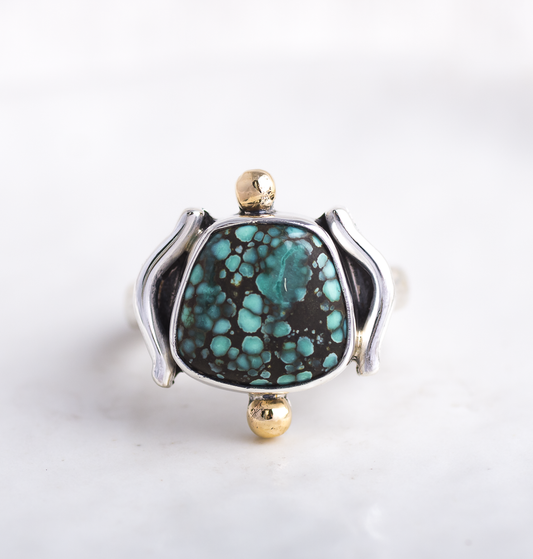 Dunes Ring  ◇ New Lander Variscite ◇ Size 6