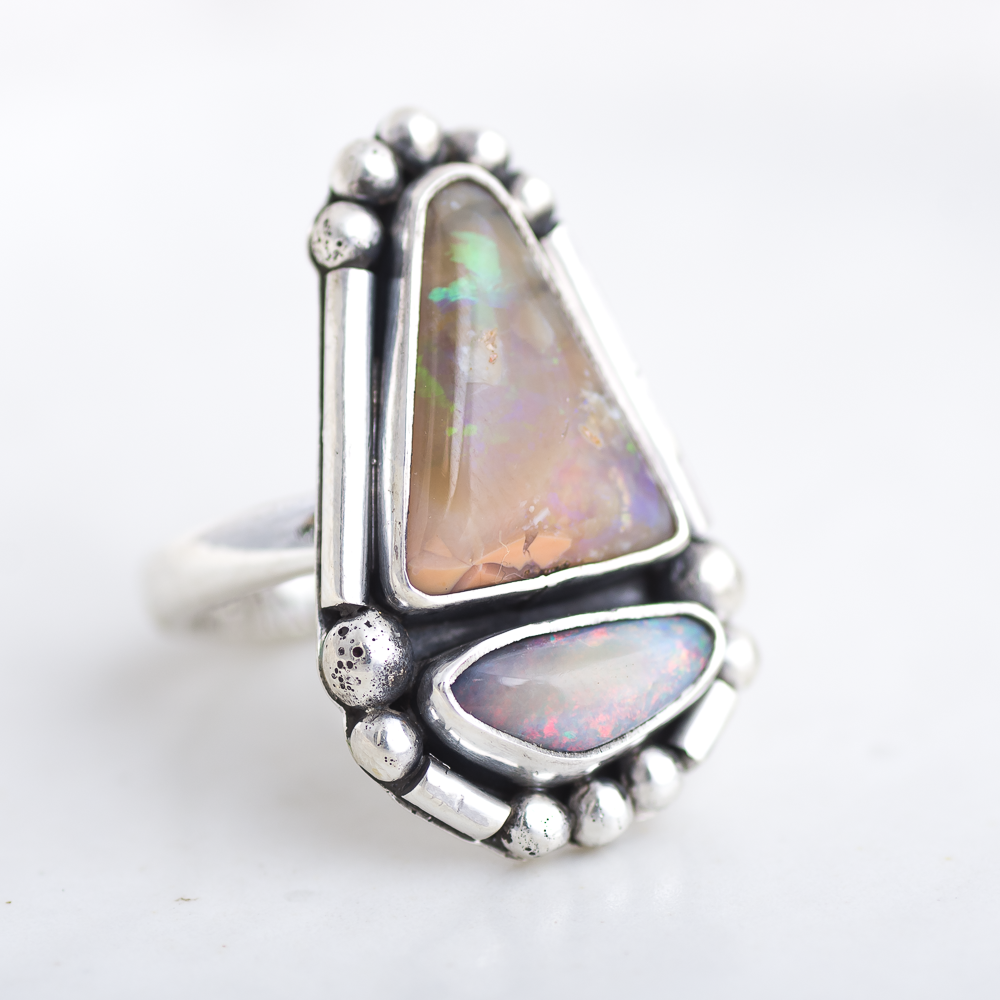 Inner Vision Ring ◇ Australian Opal ◇ Size 6