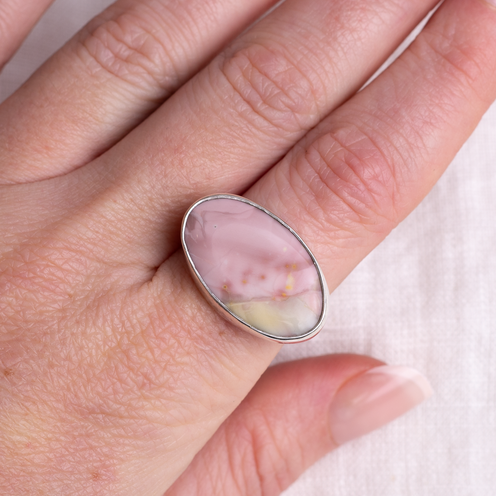 Horizontal Luminous Ring ◇ Willow Creek Jasper ◇ Size 10