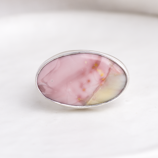 Horizontal Luminous Ring ◇ Willow Creek Jasper ◇ Size 10