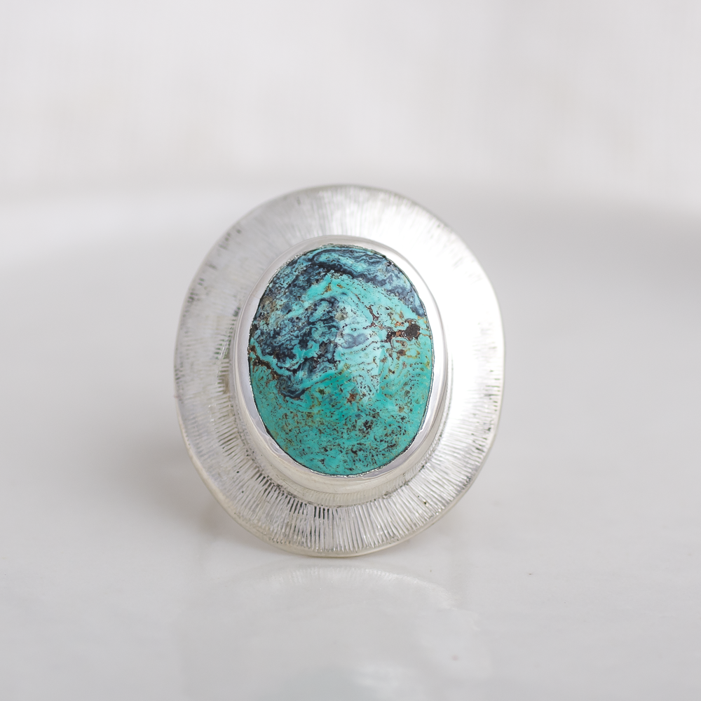 Custom Liminal Ring ◇ Hubei Turquoise ◇ Made in your size