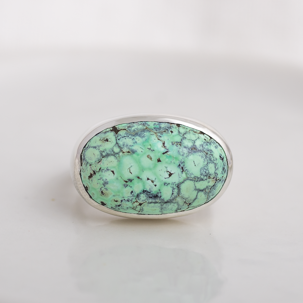 Custom Horizontal Luminous Ring ◇ Hubei Turquoise ◇ Made in your size